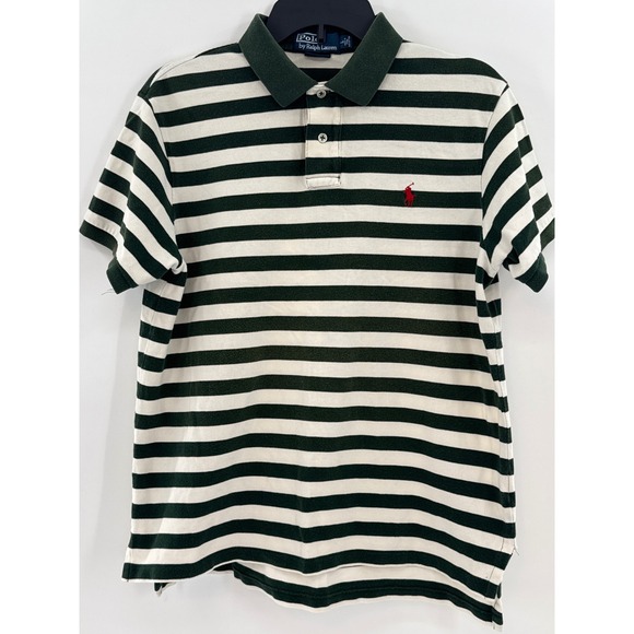 Polo Ralph Lauren Other - Polo Ralph Lauren Custom Fit Striped Polo Shirt Men's Size L Green White